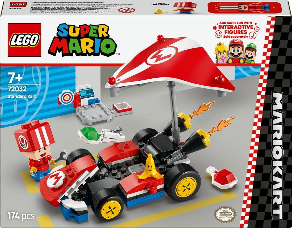 LEGO 72032 Super Mario Standard Kart Building Set – 174 Pieces Mario Kart Playset