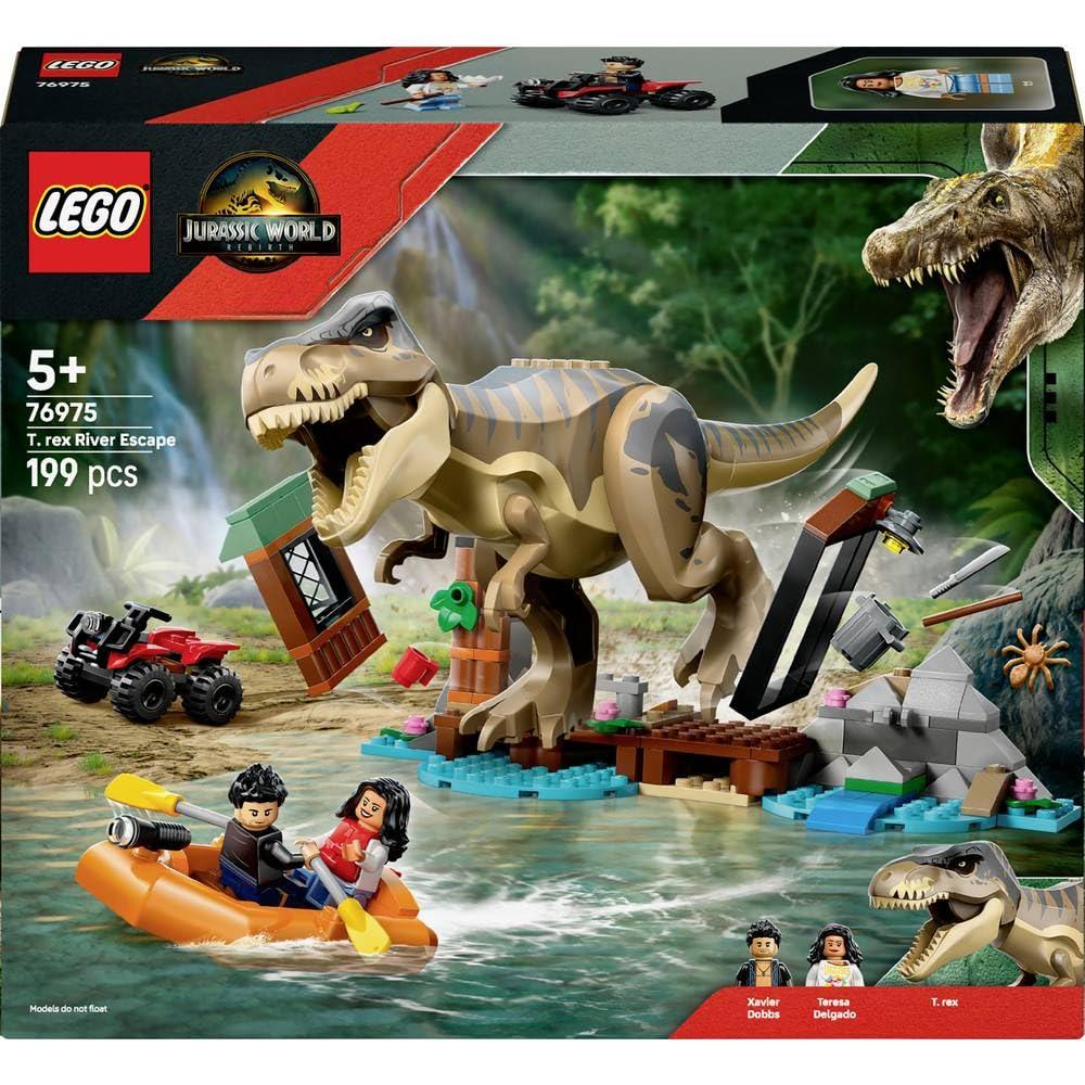 LEGO Jurassic World T. rex River Escape Dinosaur Figure Building Set 76975 Building Blocks Toys for 5+ Gift for Boys and Girls - Jaiman Toys