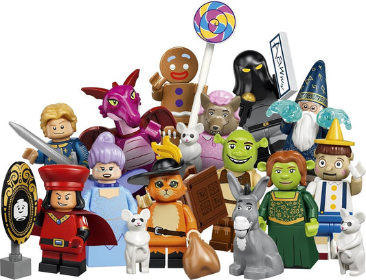 LEGO 71053 Minifigures Shrek Series Complete Set of 12 Different Figures | Collectible Shrek Characters | Shrek, Fiona & Donkey, Puss in Boots, Gingy & More | Ages 6+