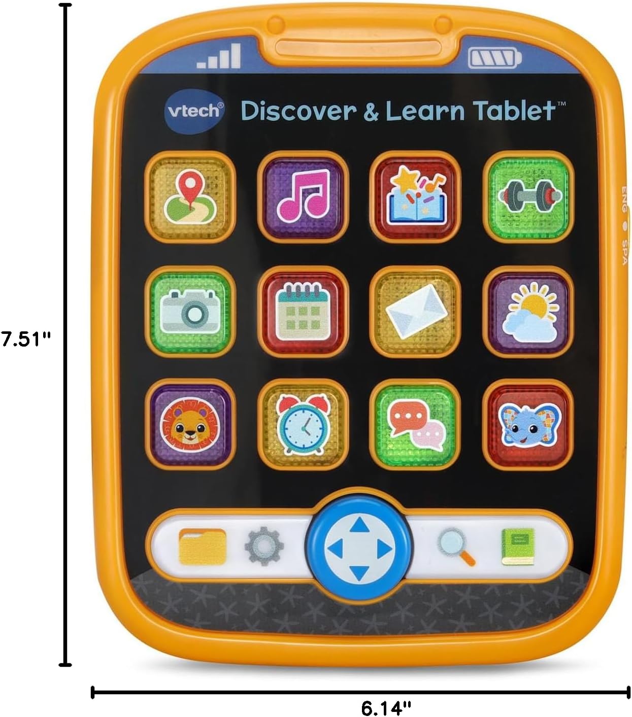 VTech Discover and Learn Tablet | Interactive Educational Learning Tablet for Toddlers | Orange