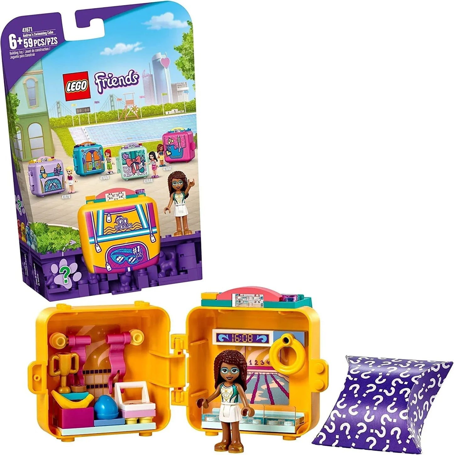 Lego Friends Andrea's Swimming Cube 41671 Building Kit Set; Includes a Pet Toy for Kids in a Random Color - Jaiman Toys