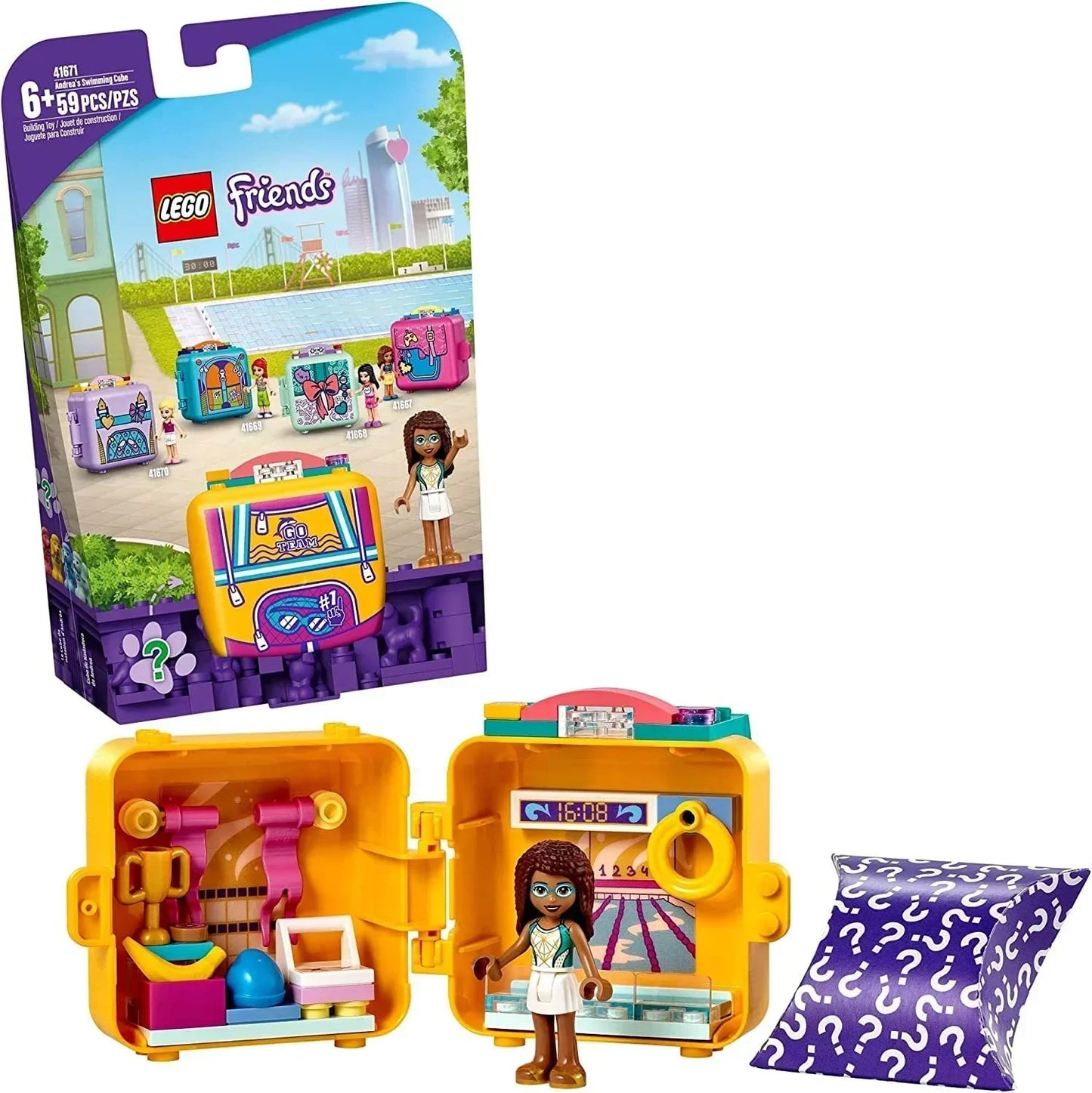 Lego Friends Andrea's Swimming Cube 41671 Building Kit Set; Includes a Pet Toy for Kids in a Random Color - Jaiman Toys