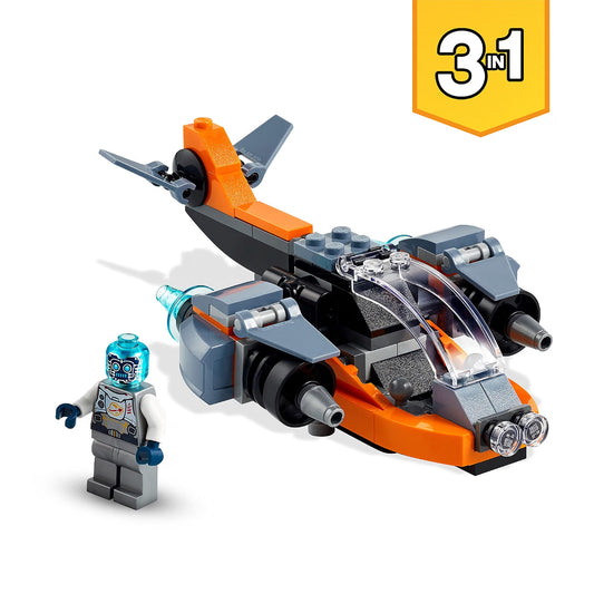 (BOX DAMAGE) LEGO 31111 Cyber Drone ; Construction Block Gift Present Toy Vehicles Space