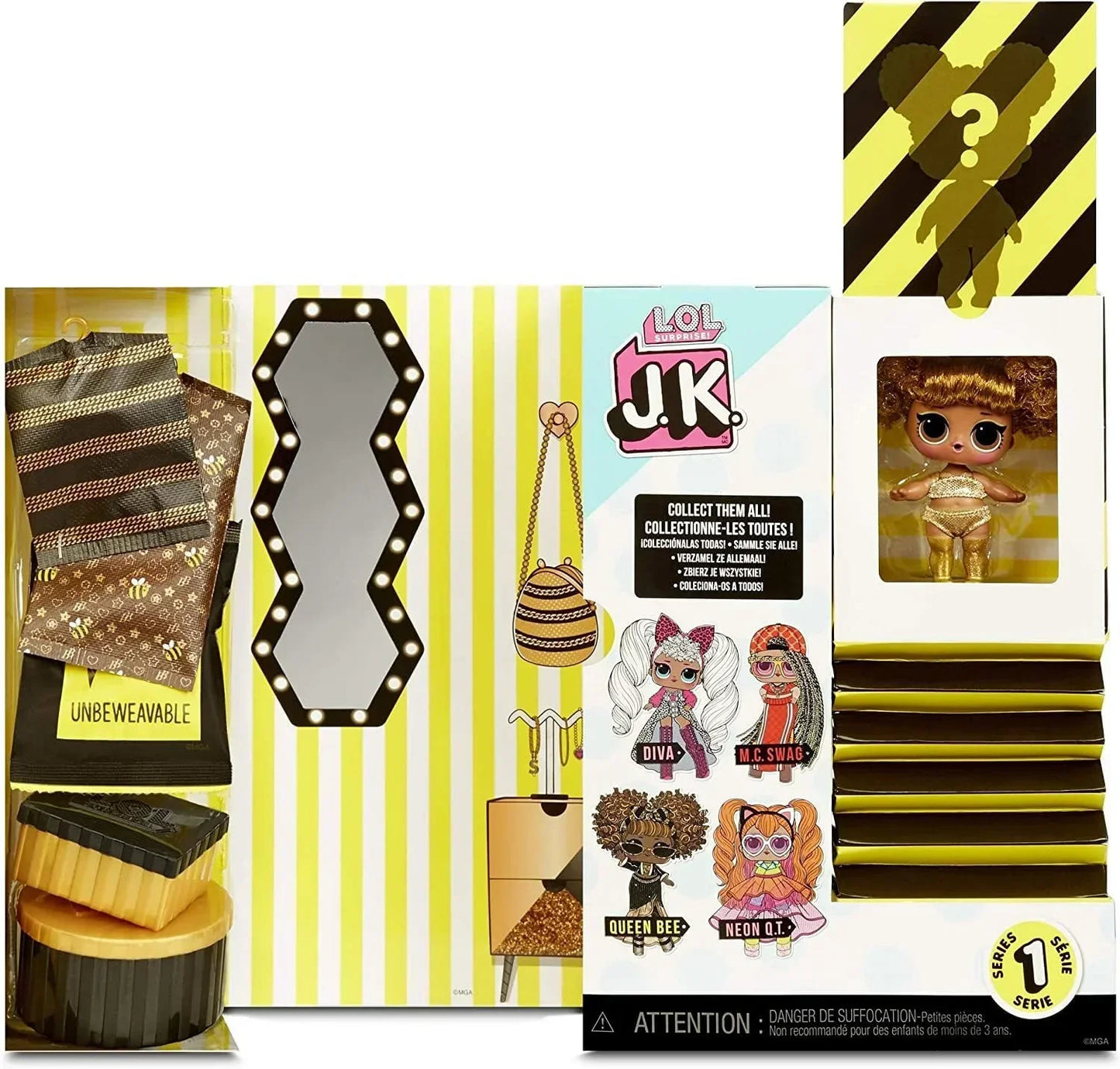 L*O*L. Surprise! O.M.G. Fashion Doll with More Surprises for Kids Age 3+ (J.K Dolls - Queen BEE) - Jaiman Toys