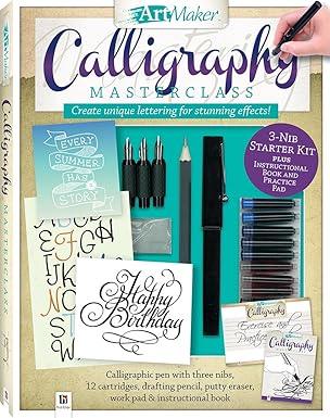 Hinkler Art Maker Calligraphy Masterclass Kit,Ink Color: Black - Jaiman Toys