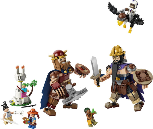 LEGO 75644 ONE PIECE Dorry vs. Brogy – Giants of Little Garden Building Set with 8 Figures, 733 Pieces, Ages 9+