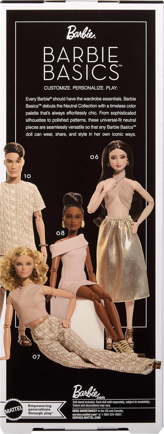 Barbie Signature Barbie Basics Model 06 Fashion Doll | 11.5 inches Collector Edition Articulated Doll with Premium Outfit