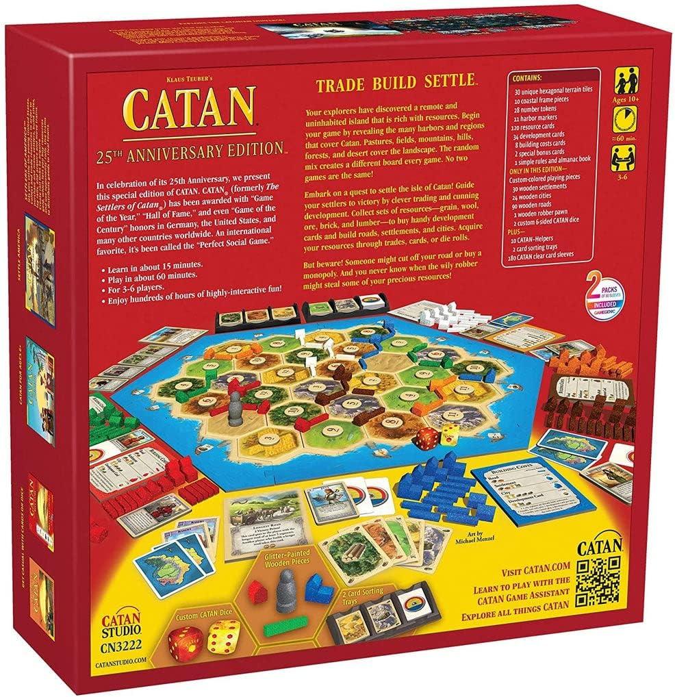 Catan 25th Anniversary Edition Board Game – Classic Strategy Game with Special Expansion & Extras - Jaiman Toys