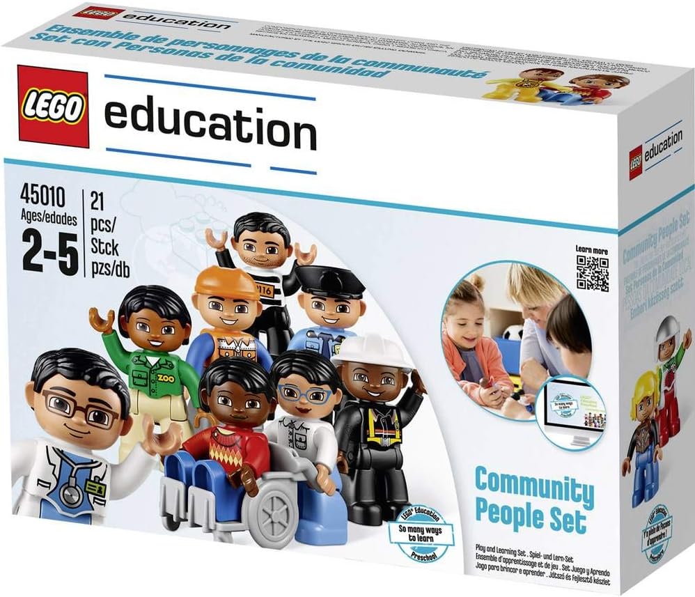 LEGO Education 45010 Community People Set – 21-Piece Preschool Role Play & Social Learning Figures for Ages 2–5 Years
