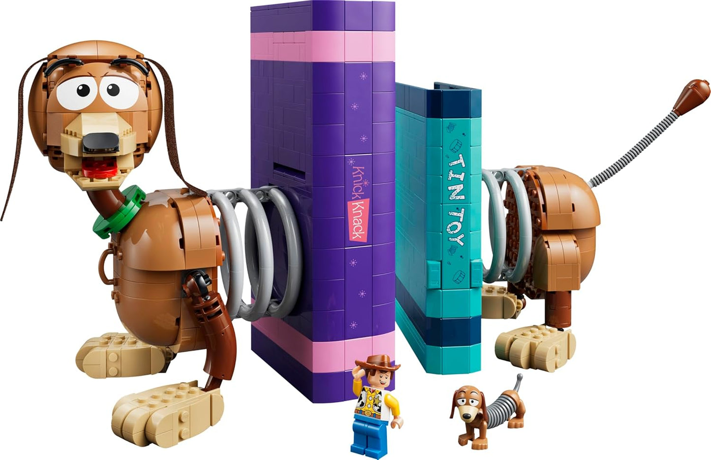 LEGO 43301 Disney and Pixar Toy Story Slinky Dog Bookends - Cute Dachshund Piece for Adults 18+