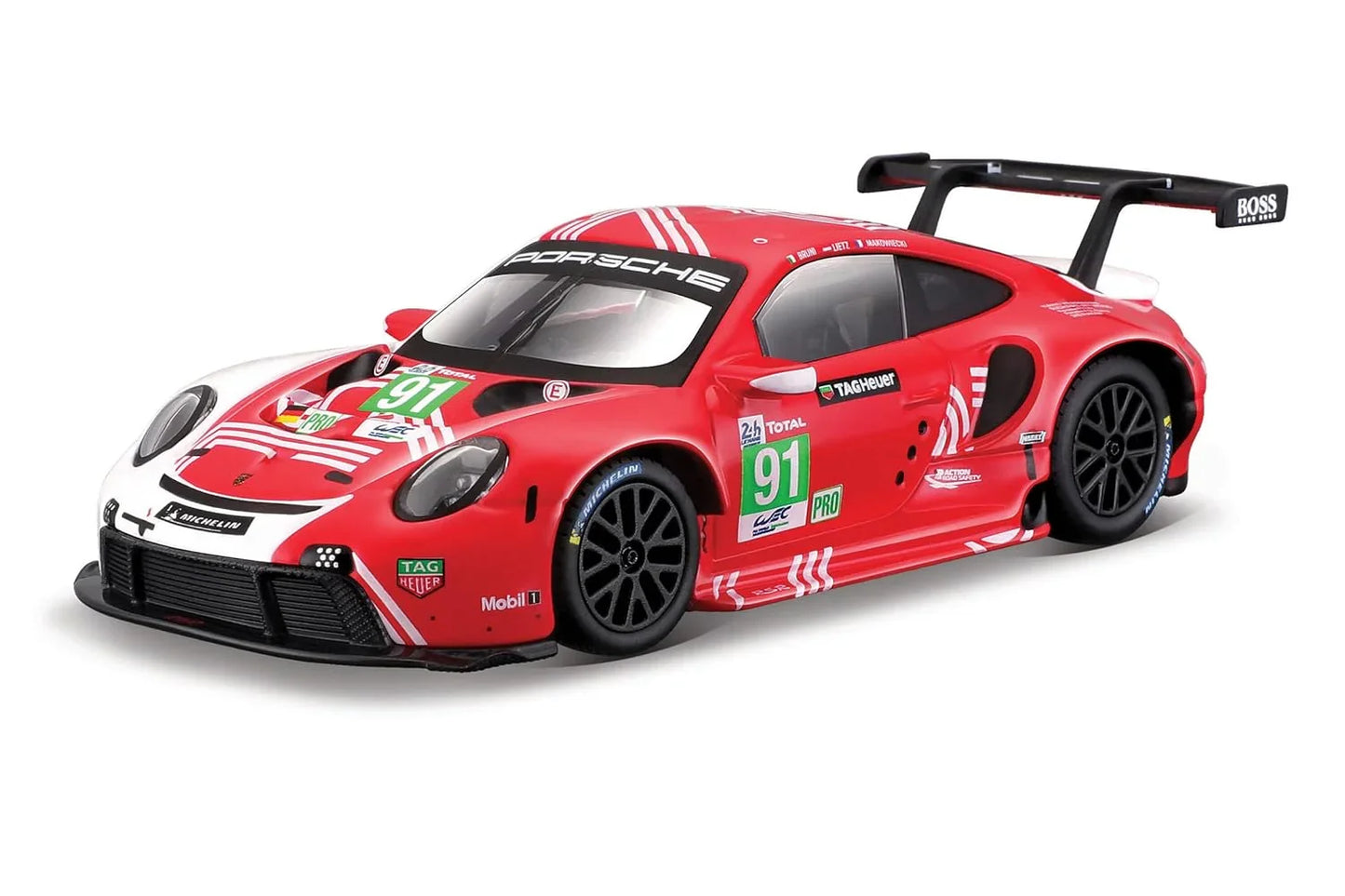 Bburago 1:24 Porsche 911 RSR Lemans 2020, Red - Jaiman Toys