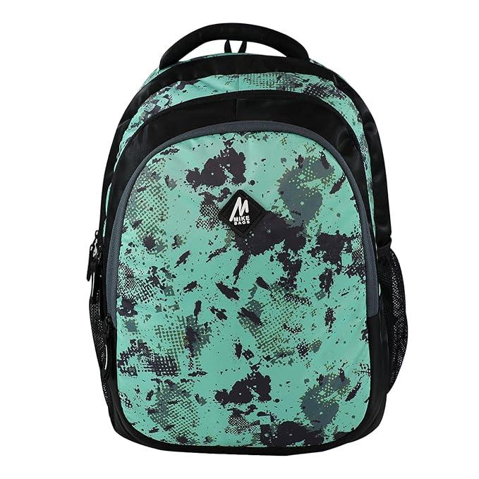Mike School Bags Trio Backpack β 17L | Stylish & Spacious Sea Green Backpack - Jaiman Toys