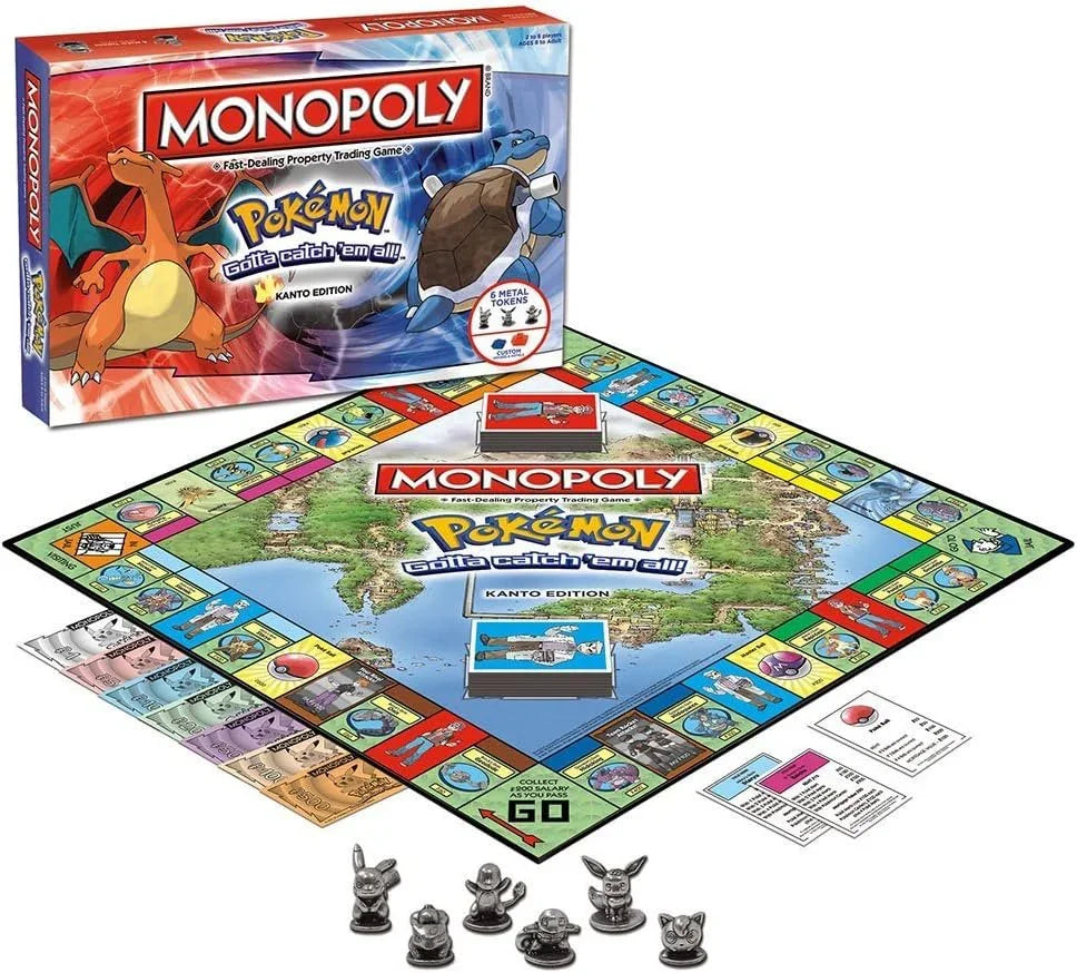 MONOPOLY: Pokémon Kanto Edition – Catch 'Em All and Become a Pokémon Master! - Jaiman Toys