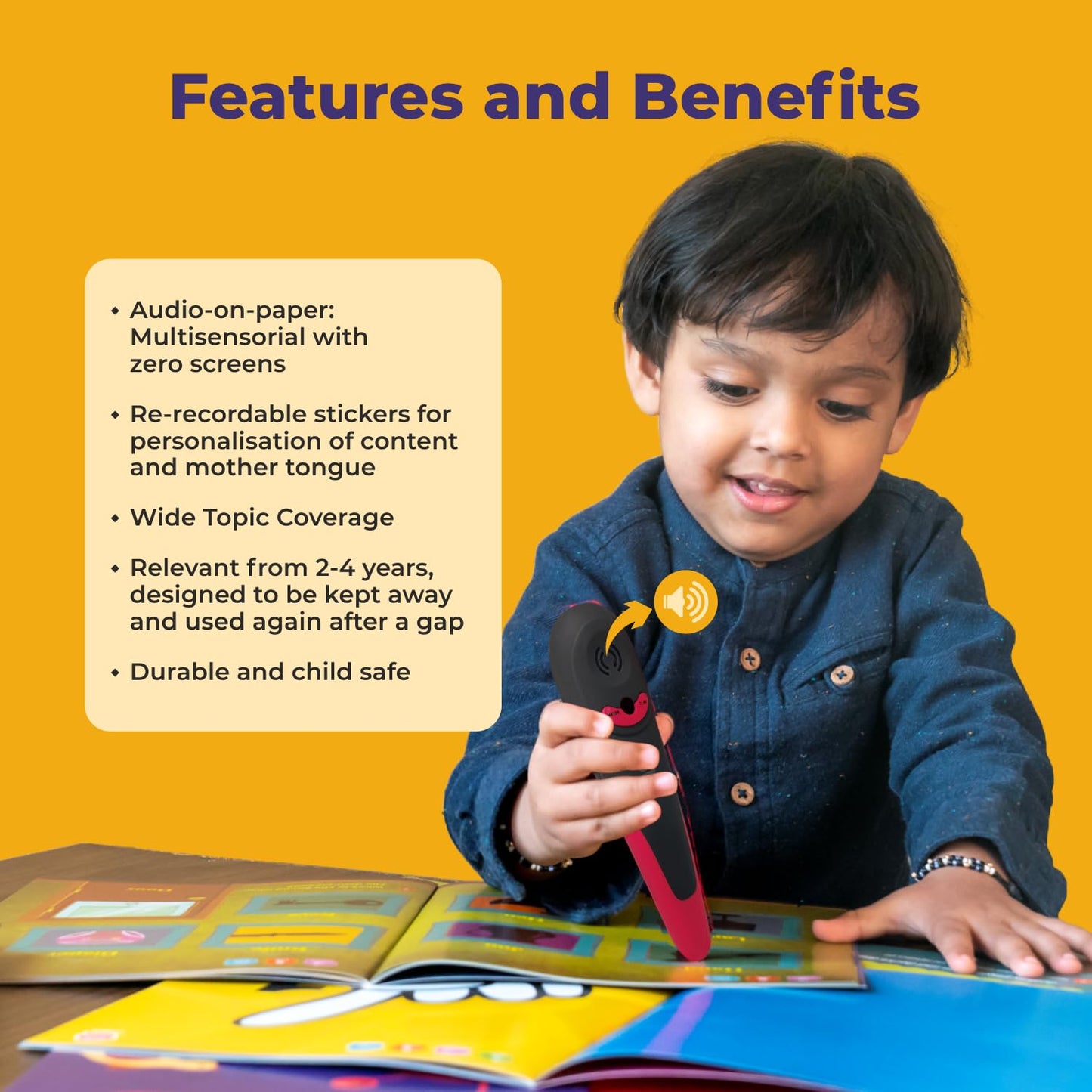 goDiscover Interactive Smart Books with Talking Pen | 9-Book Educational Learning Set for Toddlers