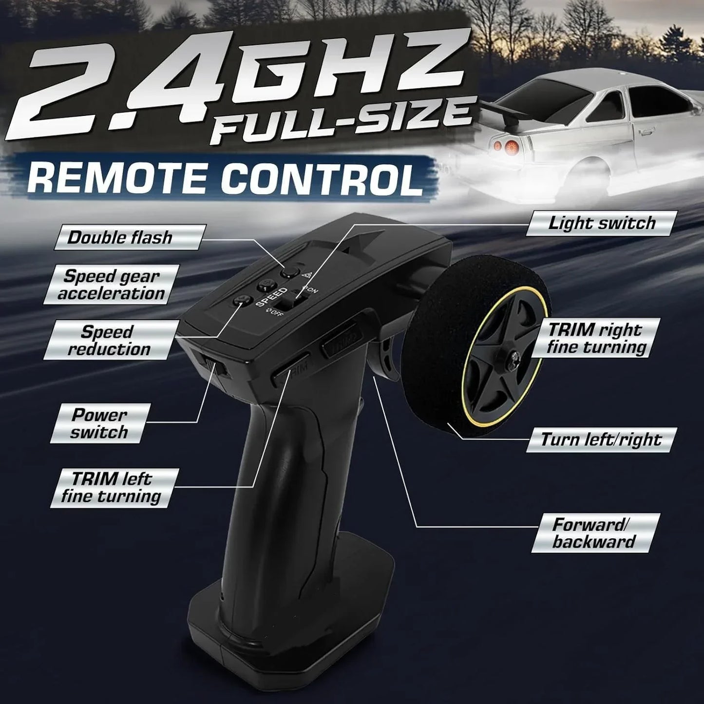 Chassis Model 1:43 RC Drift Race Car 4WD Ready to Go Mini Car Toy With Gyro