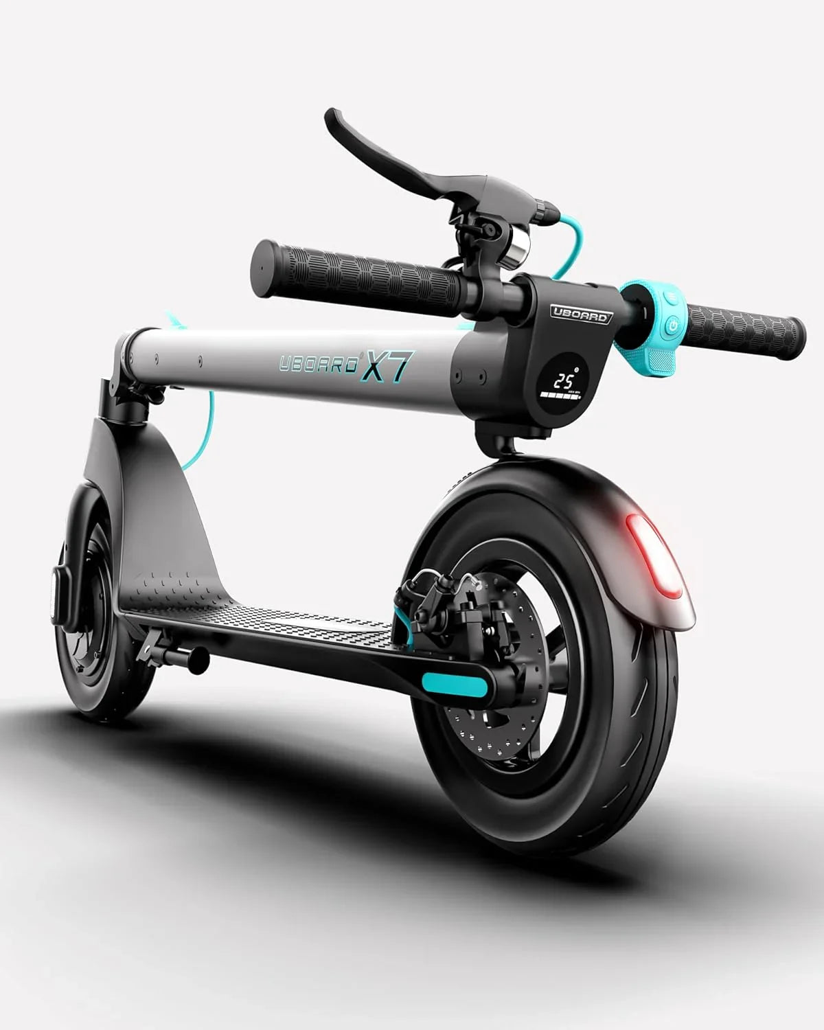 UBOARD X7 Electric Scooter – 25Km Range, Foldable, Lightweight Ride for Adults (Silver) - Jaiman Toys