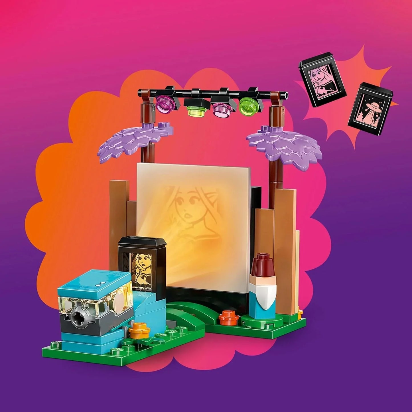 LEGO Friends 42642 Friendship Movie Night Toy for 6+ Year Old Girls - incl. 2 Mini Dolls, a Screen and a Light Brick Projector - Creative Building Set