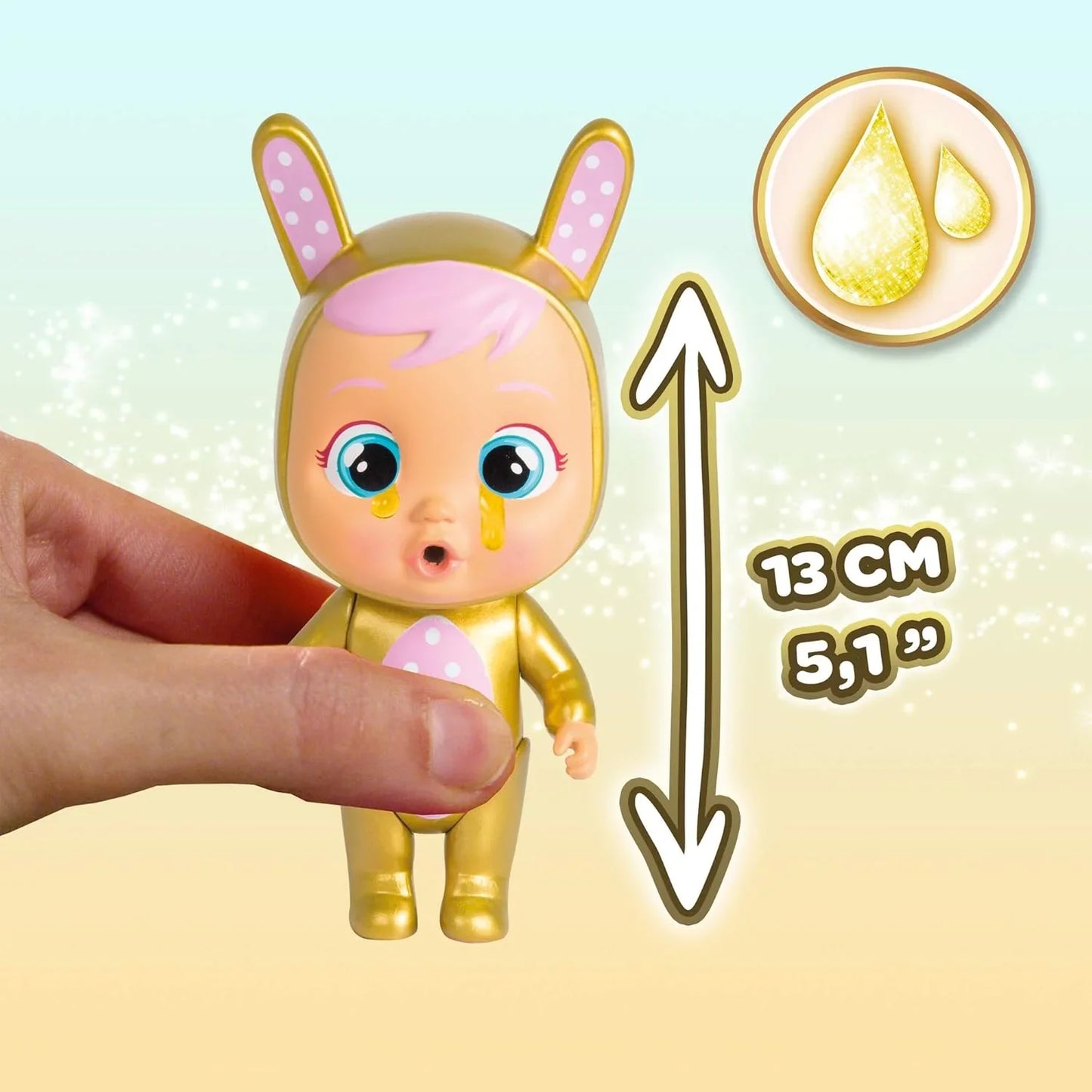 Cry Babies Magic Tears Golden Edition – Surprise Mini Collectible Dolls with Real Tears & Accessories