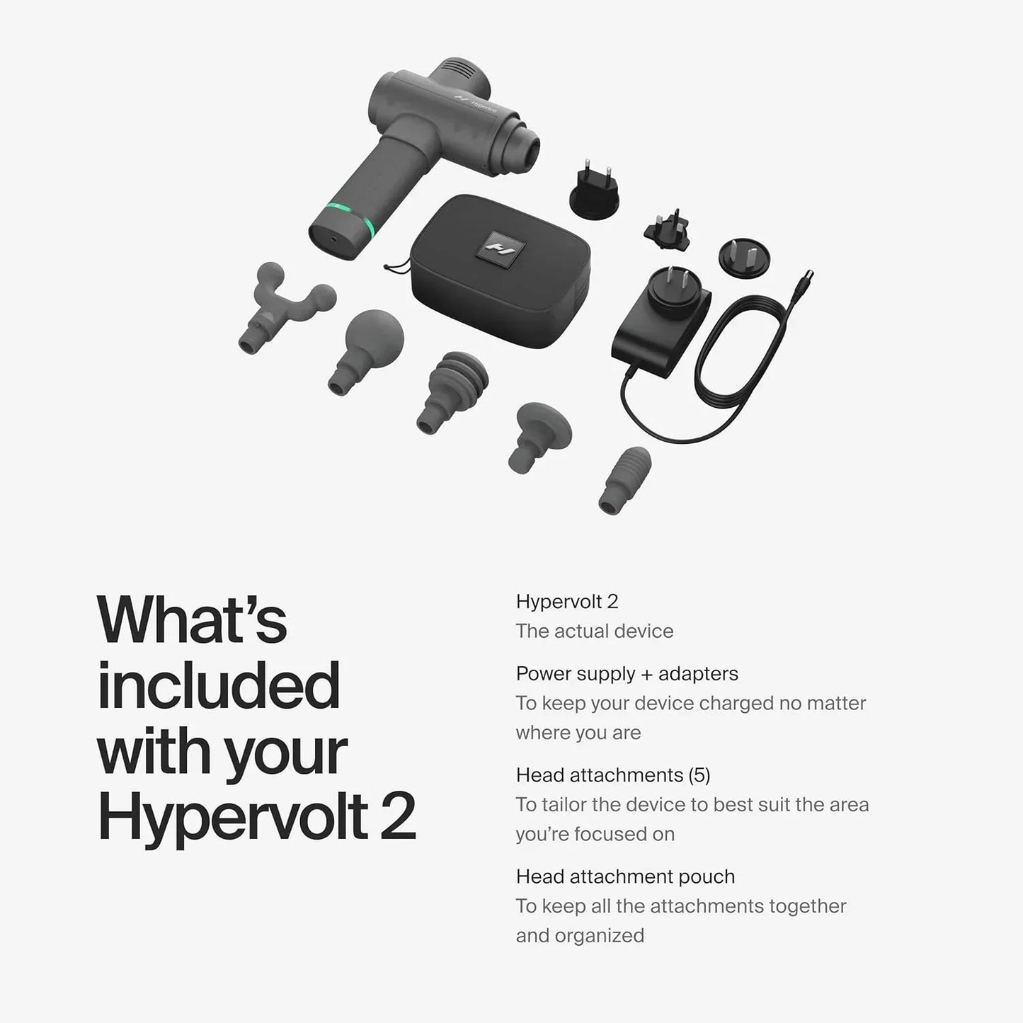 Hyperice Hypervolt 2, Portable Percussion Massager ( Grey ) - Jaiman Toys