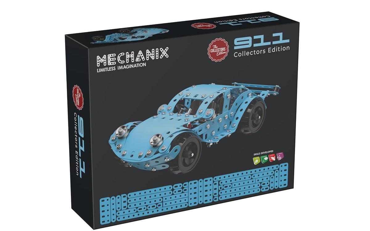 Zephyr Mechanix 911 Collector’s Edition – 320-Piece Metal Sports Car Model Building Kit, Ages 8+