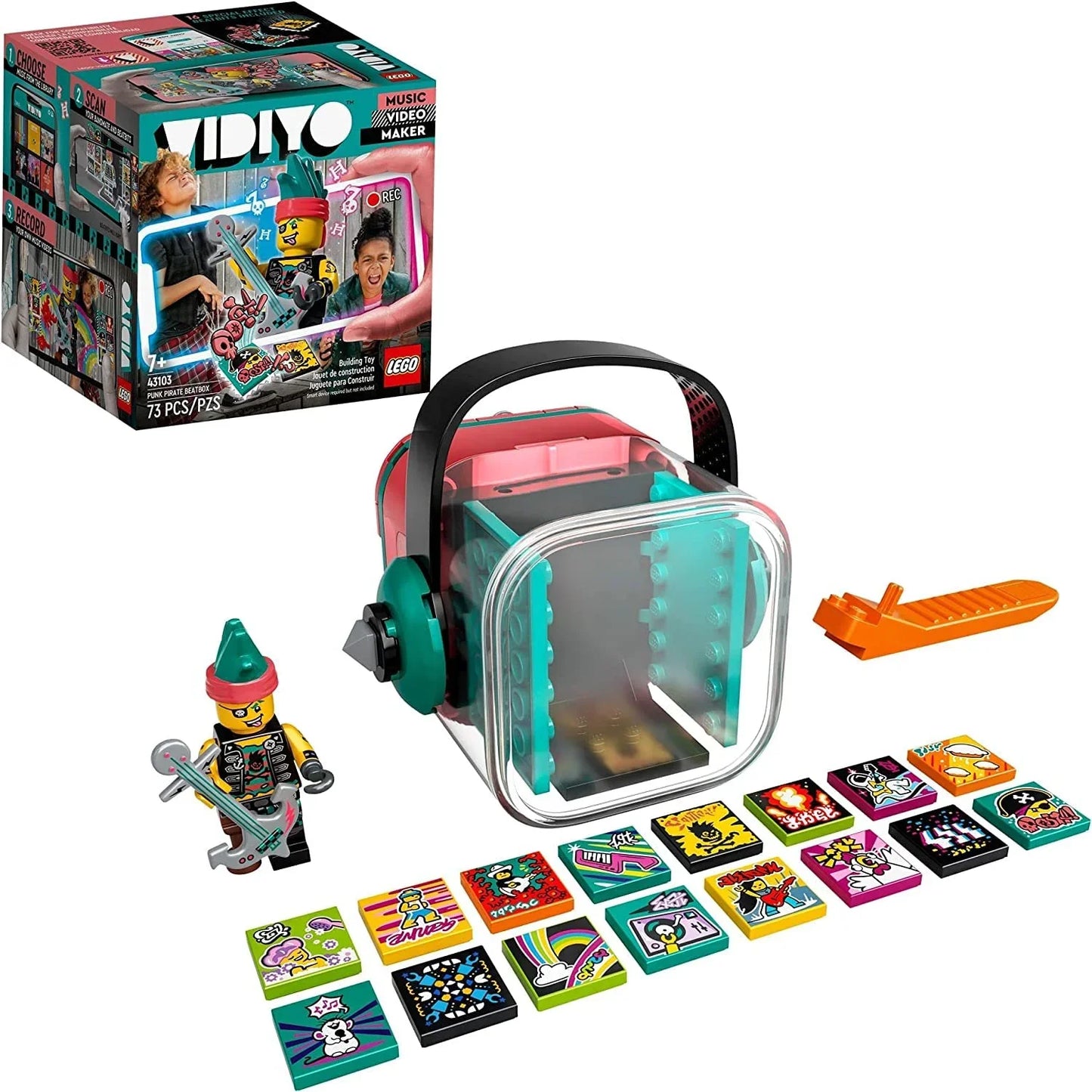 LEGO VIDIYO Punk Pirate Beatbox 43103 Building Kit with Minifigure; Creative Kids Will Love Producing Music Videos Full of Songs,Dance Moves &Special Effects,New 2021 (73 Pcs) - Jaiman Toys
