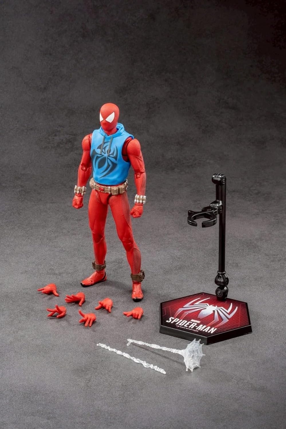 ZD Toys Marvel Spider-Man Scarlet Spider Suit 1/10 Scale Action Figure | Highly Articulated Superhero 7 Inch Collectible