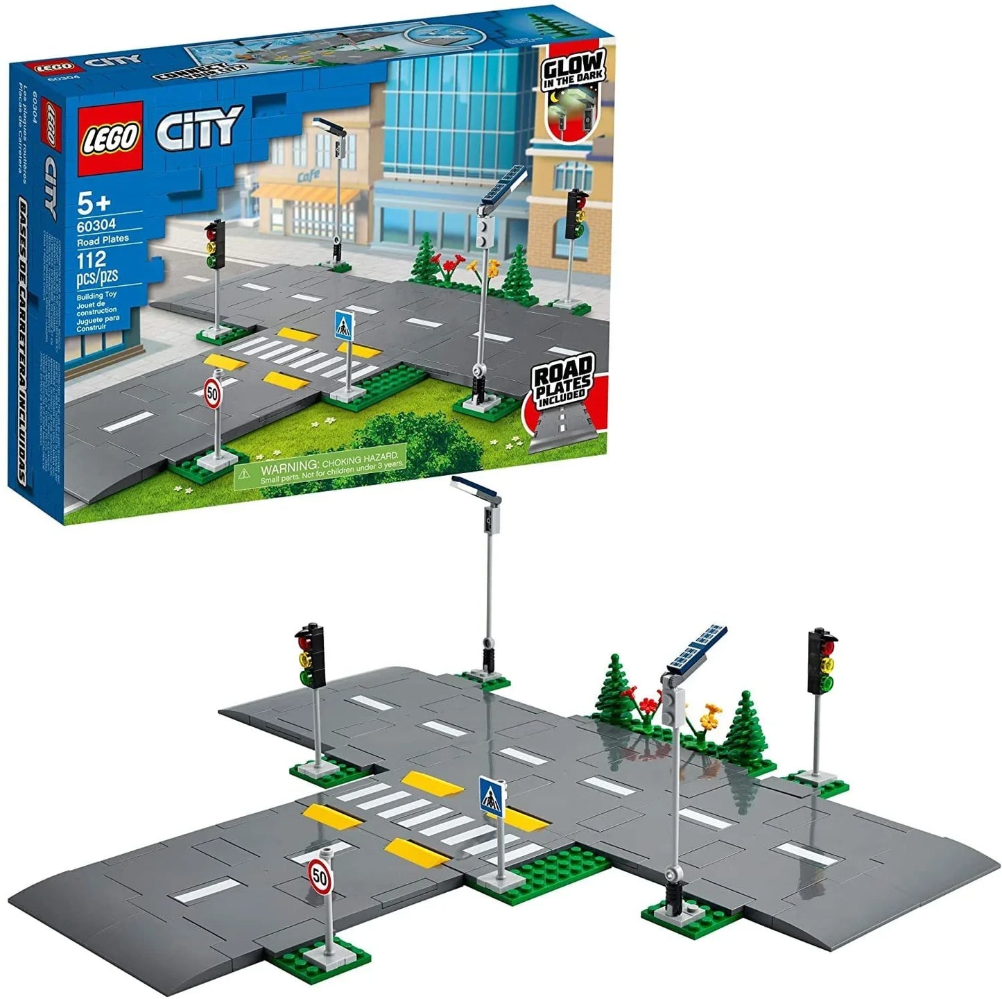 Lego 60304 City Road Plates Building Kit (112 Pieces) - Jaiman Toys