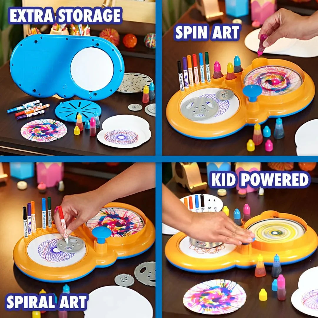 Crayola Spin & Spiral Art Station Deluxe, DIY Crafts, Toys for Boys & Girls, Gift, Age 5+ - Jaiman Toys