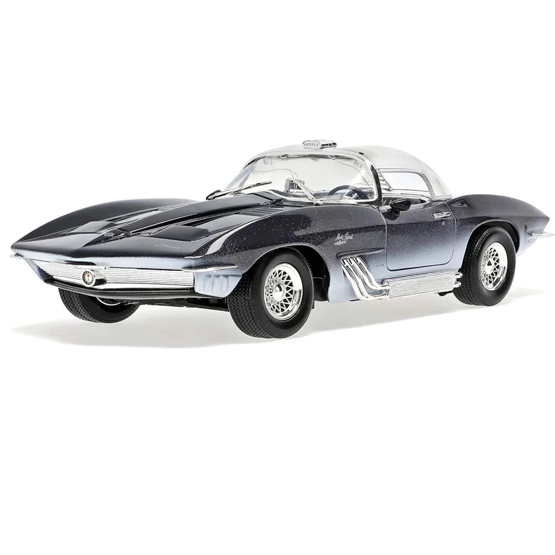 Motormax Corvette Mako Shark Concept 1961 – 1:18 Scale Diecast Model Car – Iconic Two-Tone Blue Design – Perfect Gift for Collectors & Car Enthusiasts - Jaiman Toys
