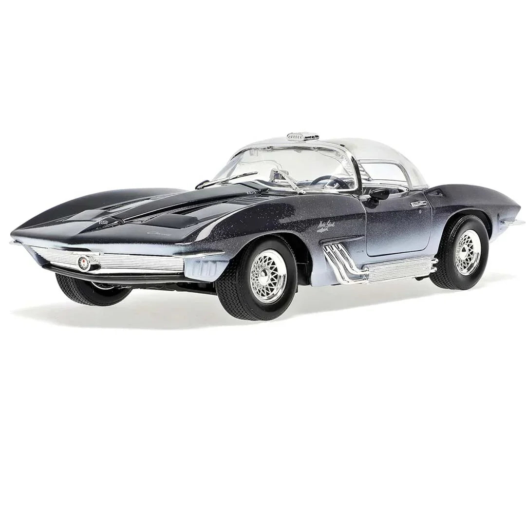 Motormax Corvette Mako Shark Concept 1961 – 1:18 Scale Diecast Model Car – Iconic Two-Tone Blue Design – Perfect Gift for Collectors & Car Enthusiasts - Jaiman Toys