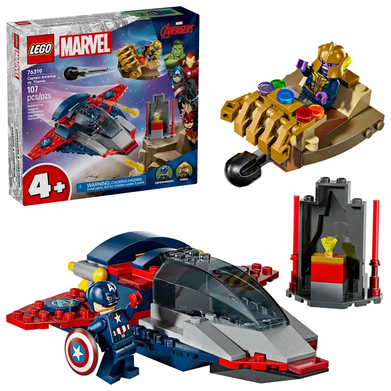 LEGO 76319 Marvel Captain America vs. Thanos 107 Piece 4+ - Jaiman Toys