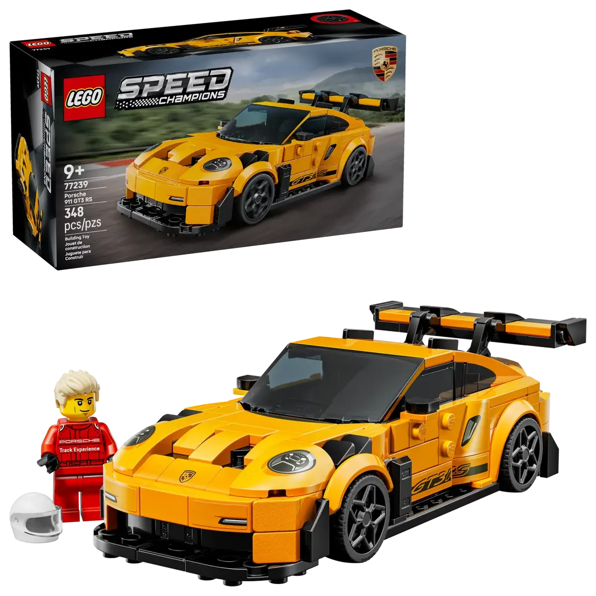 LEGO 77239 Speed Champions Porsche 911GT3RS 348Piece Super Car with Driver Minifigure (Ages9+) - Jaiman Toys