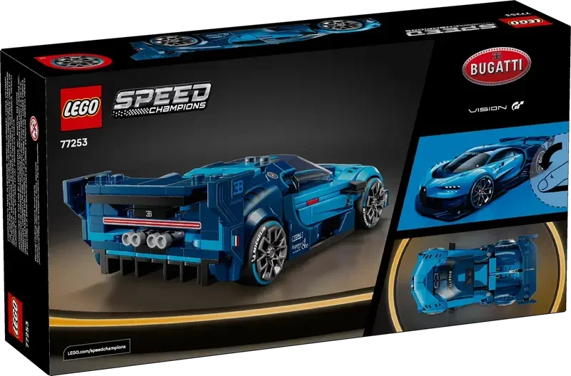 LEGO® 77253 Speed Champions Bugatti Vision GT Hyper Sports Car | Buildable Supercar Model With 1 Minifigure | Ages 9+