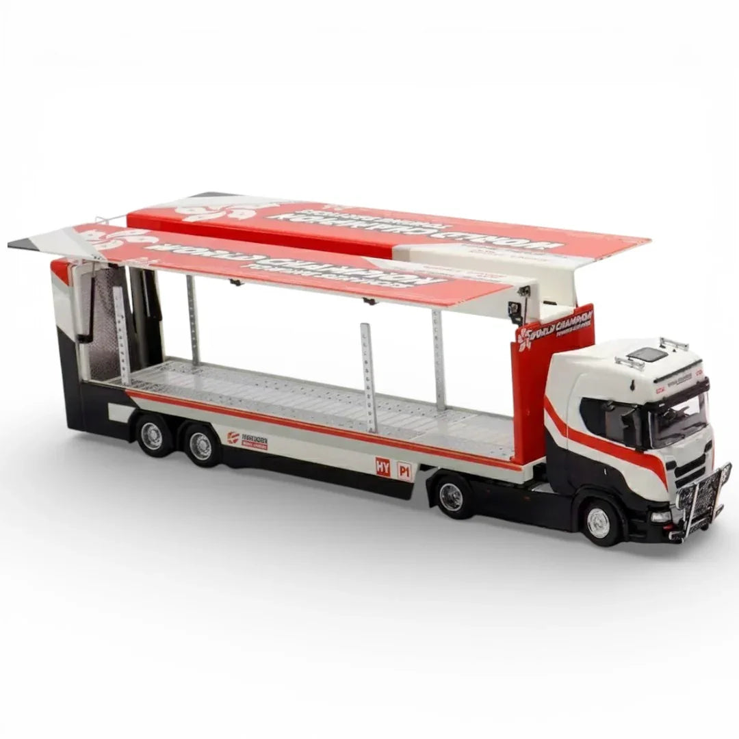 Maxwell 1:64 Scania S730 World Enclosed Double Deck Truck β Metal Diecast Collectible Model