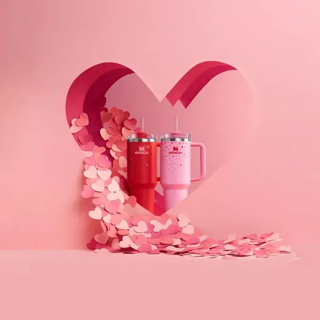 STANLEY LoveShack Fancy Quencher H2.0 FlowState Stainless Steel Vacuum Insulated Tumbler with Lid and Straw for Water, Iced Tea or Coffee (Heather, 40 oz) - Jaiman Toys