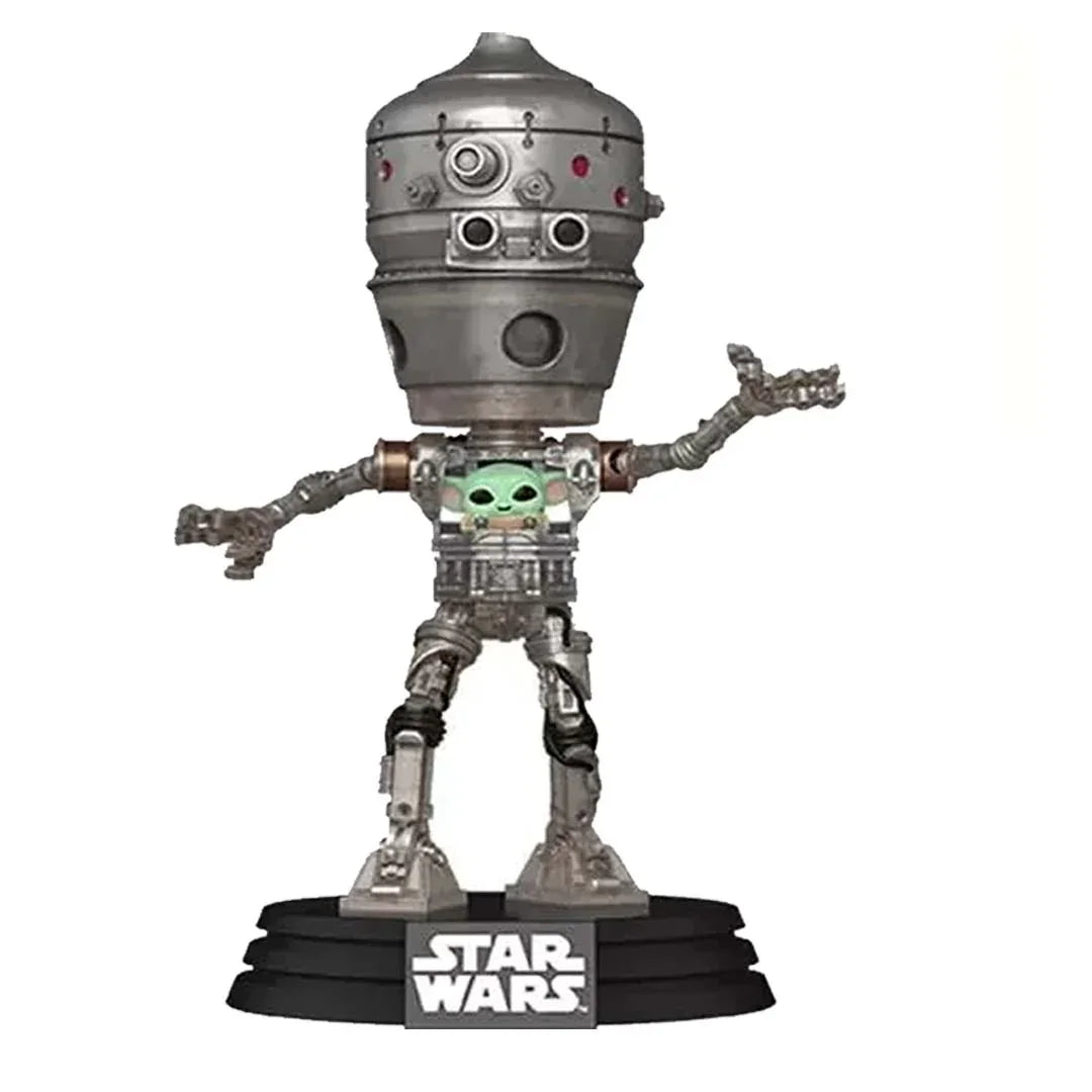 Funko Pop! Star Wars Collectible Action Figure: The Mandalorian IG-12 with Grogu Deluxe Funko Pop! Vinyl Figure #720 - Jaiman Toys