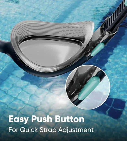 Speedo Women’s Biofuse 2.0 Clear-Lens Swimming Goggles – Tint & Blue | Anti-Fog & UV Protection