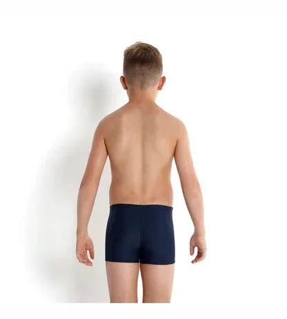 Speedo Boy's Endurance 10 Tech Logo Panel Print Aquashort β Navy & Deep Peri, Size 28 | Chlorine Resistant & Comfortable Swimwear - Jaiman Toys