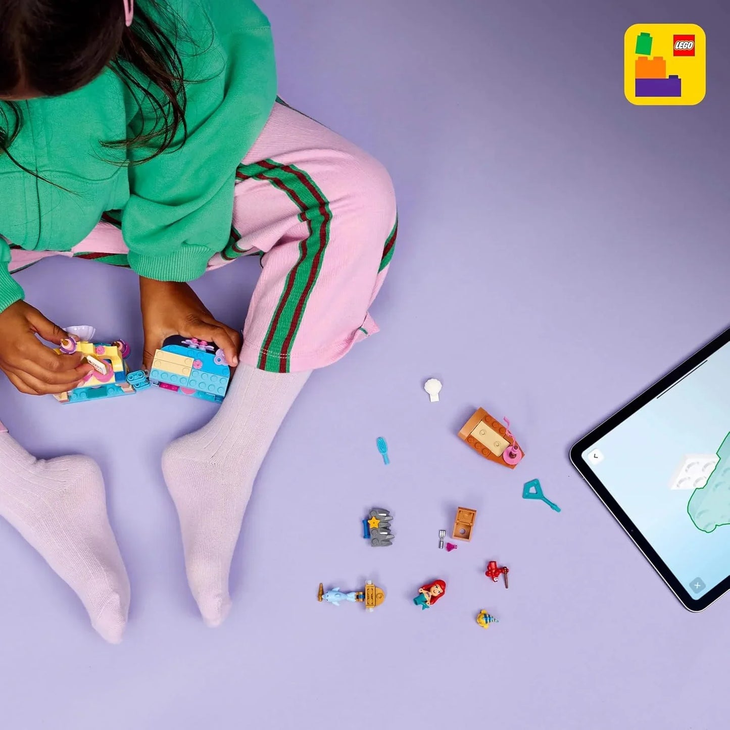 LEGO 43285 Disney Princess Ariel's Magical Mini Palace - The Little Mermaid Castle Toy w/a Micro Doll plus Sebastian & Flounder Animal Figures - Gift for 5+ Year Old Girls