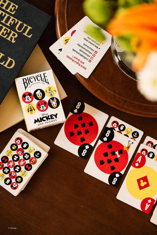 Bicycle Disney Mickey and Friends Playing Cards – Poker Size Deck with Air-Cushion Finish