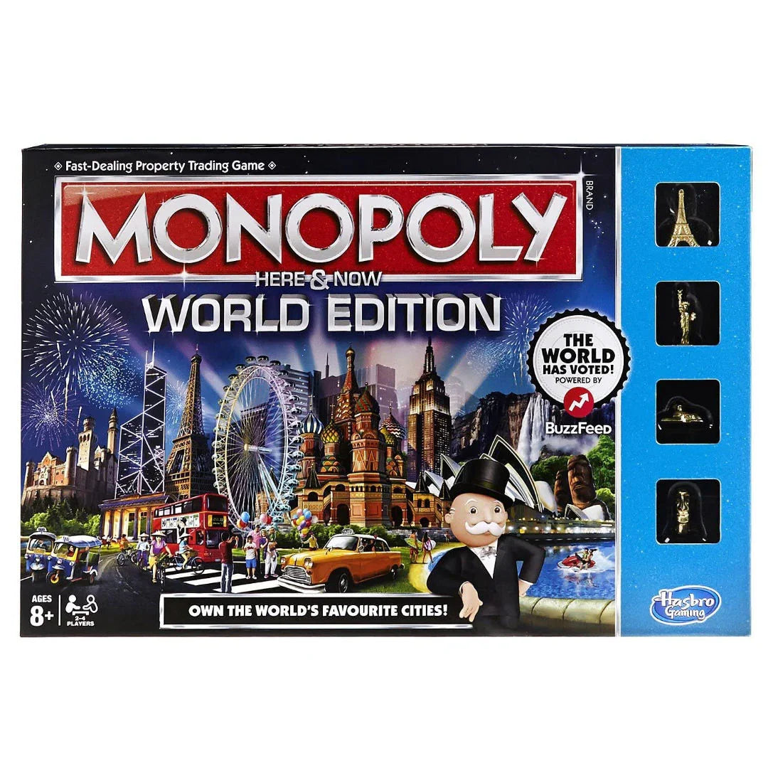 Monopoly Here & Now – World Edition (Hasbro Gaming) – Fast-Dealing Property Trading Game