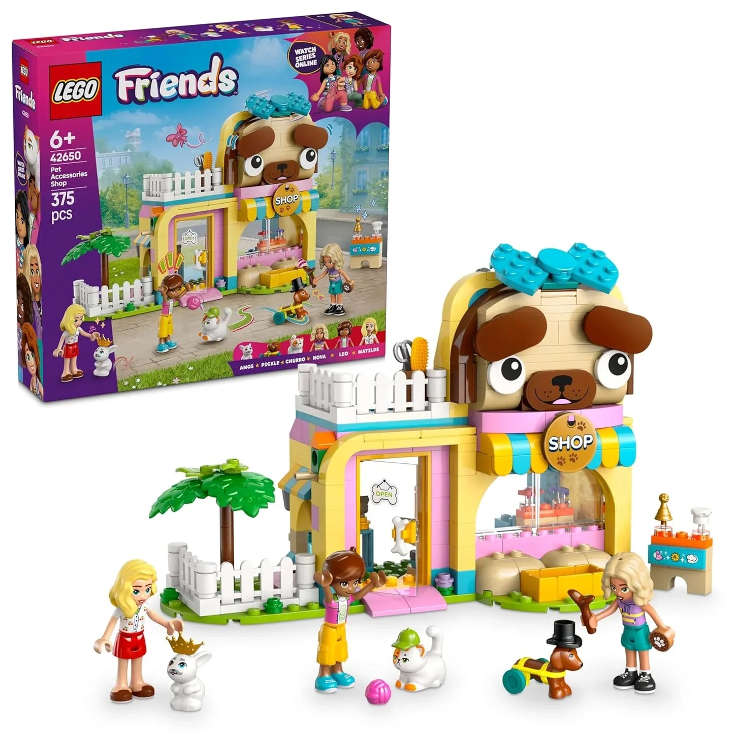 LEGO Friends Pet Accessories Shop 42650 Building Toy Set with Grooming Station, Minidolls & Pets for Kids Age 6+ - Jaiman Toys