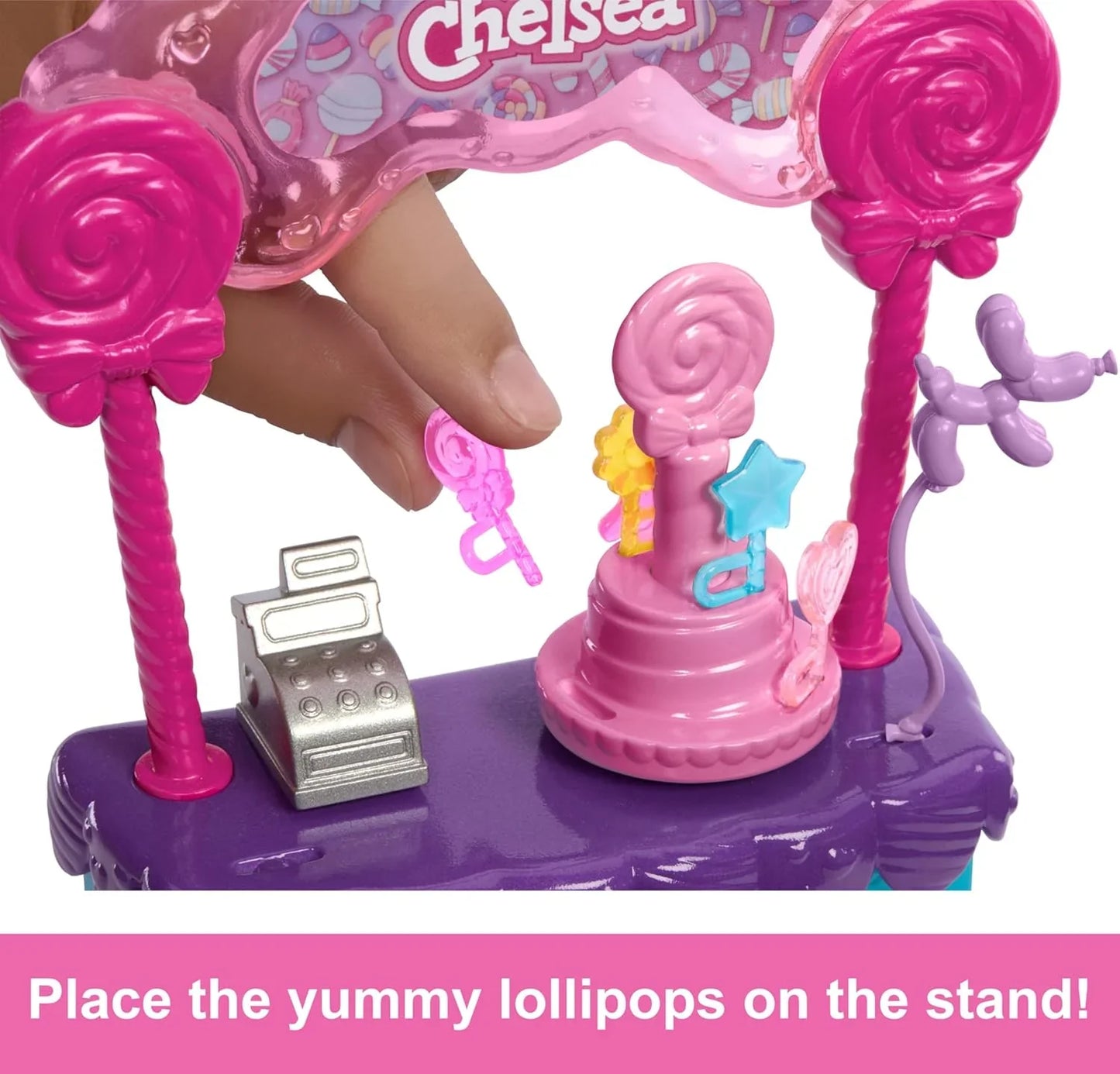 Barbie Chelsea Doll & Lollipop Stand Playset with Accessories, 10-Piece Toy Set from and Stacie to The Rescue Movie - Jaiman Toys