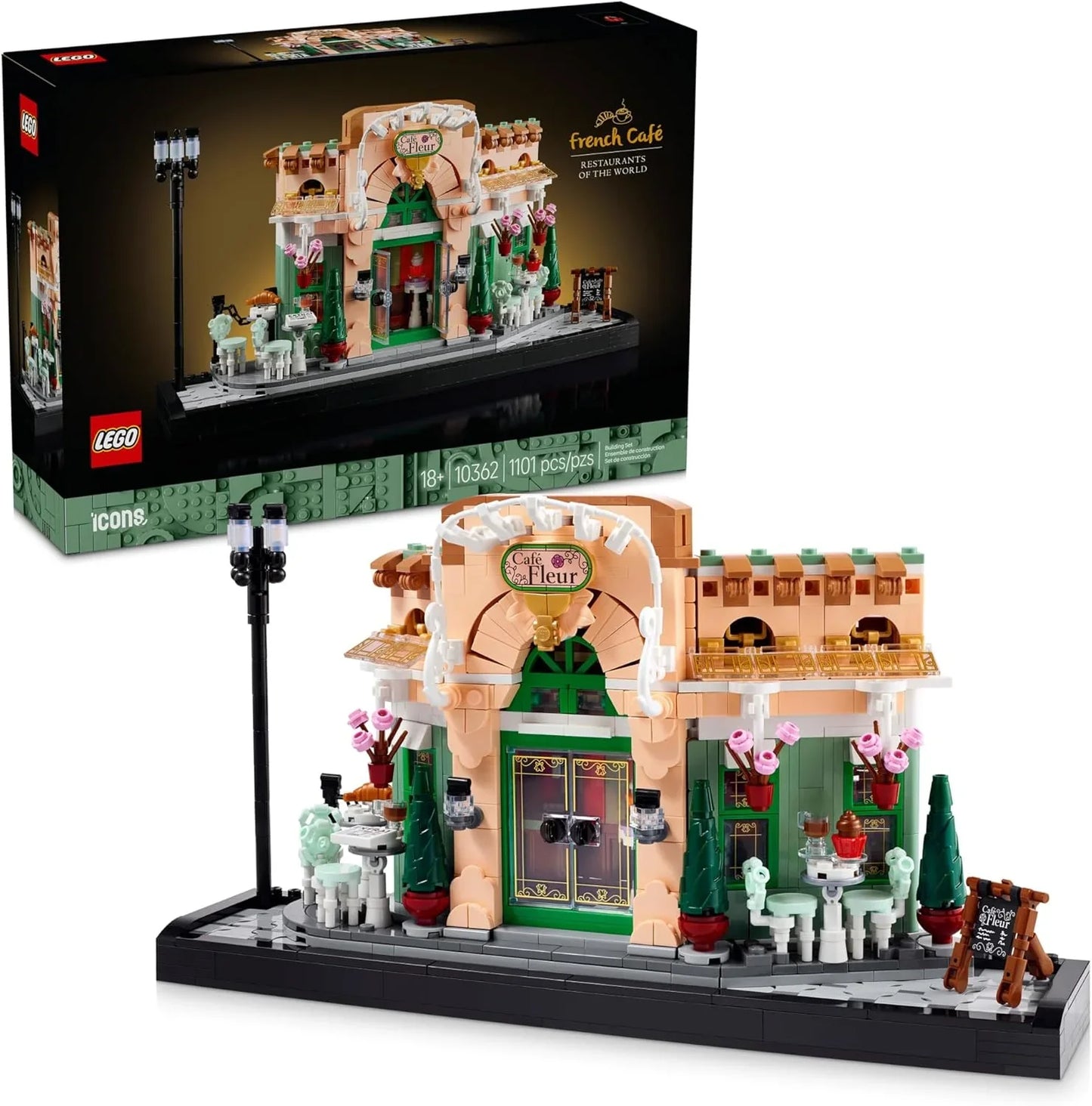 LEGO 10362 Icons French Caf Paris Building Set (1101 Pieces) - Jaiman Toys
