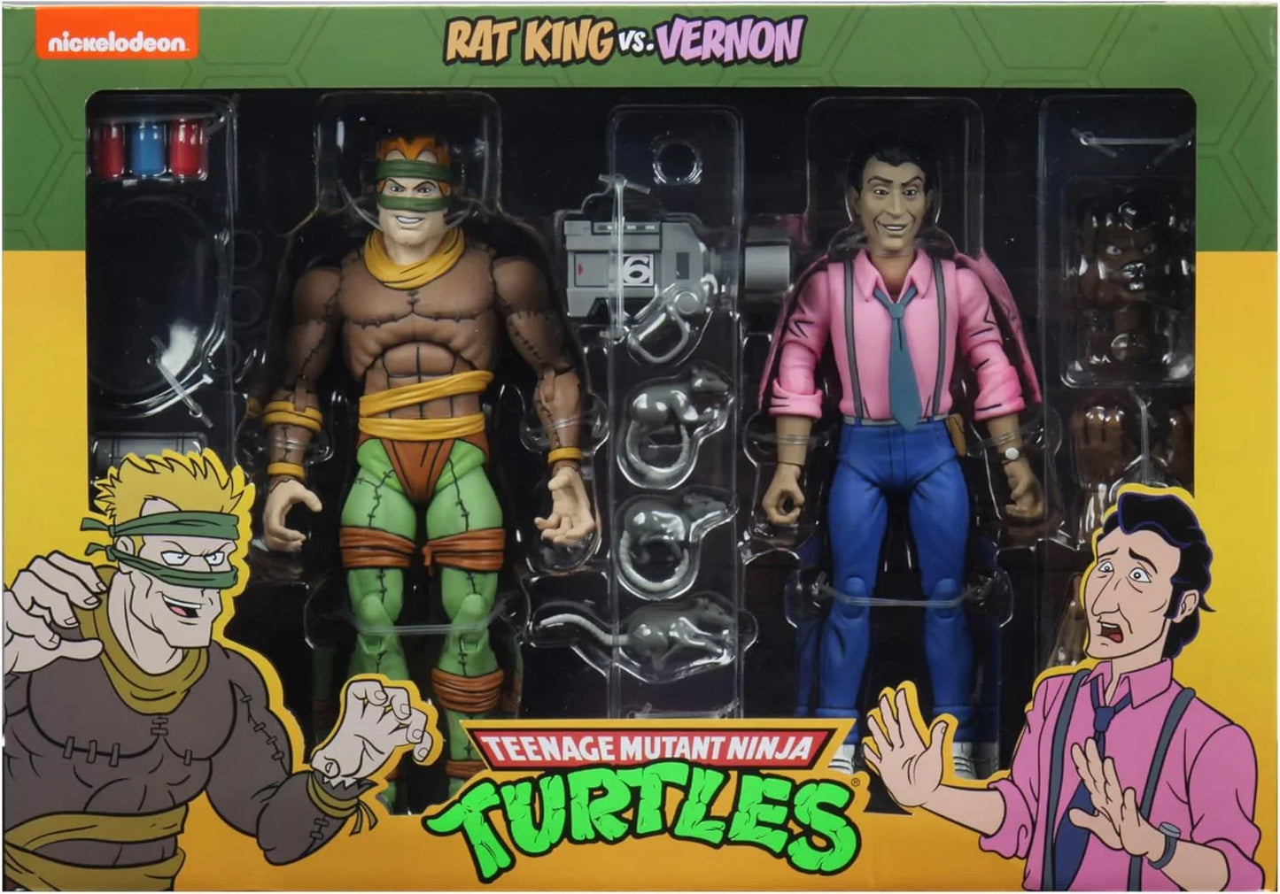 NECA TMNT King Rat & Vernon 2-Pack – 7" Action Figures - Jaiman Toys