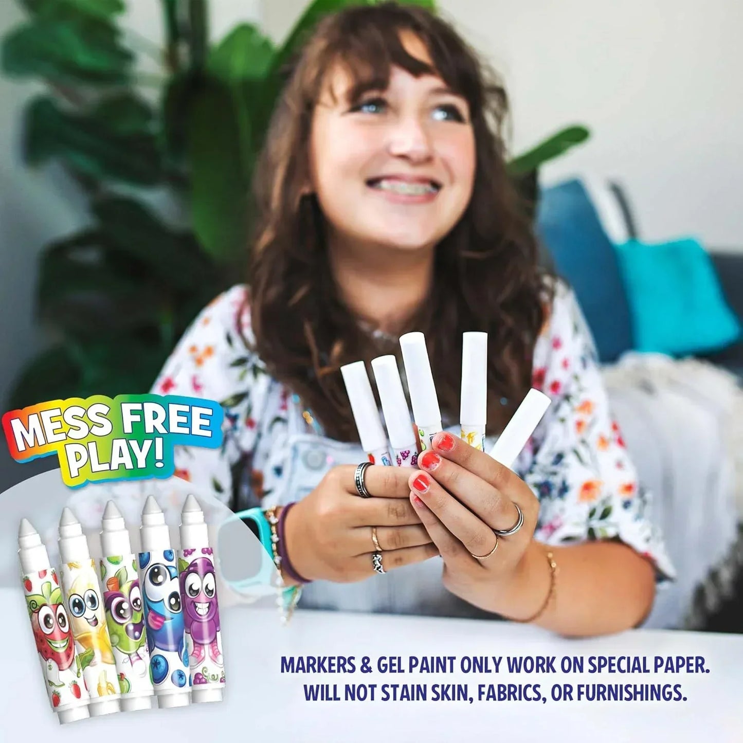 Scentos CleanColouring Markers Enchanted Set Mess Free Scented Coloring Fun - Jaiman Toys