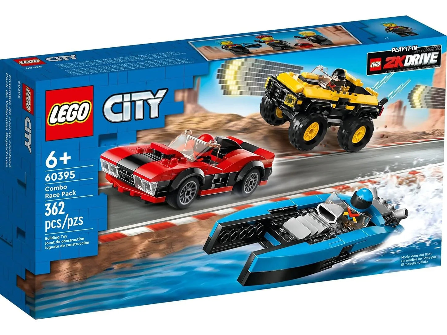 LEGO 60395 City Combo Race Pack Building Toy Set (362 Pieces) - Jaiman Toys