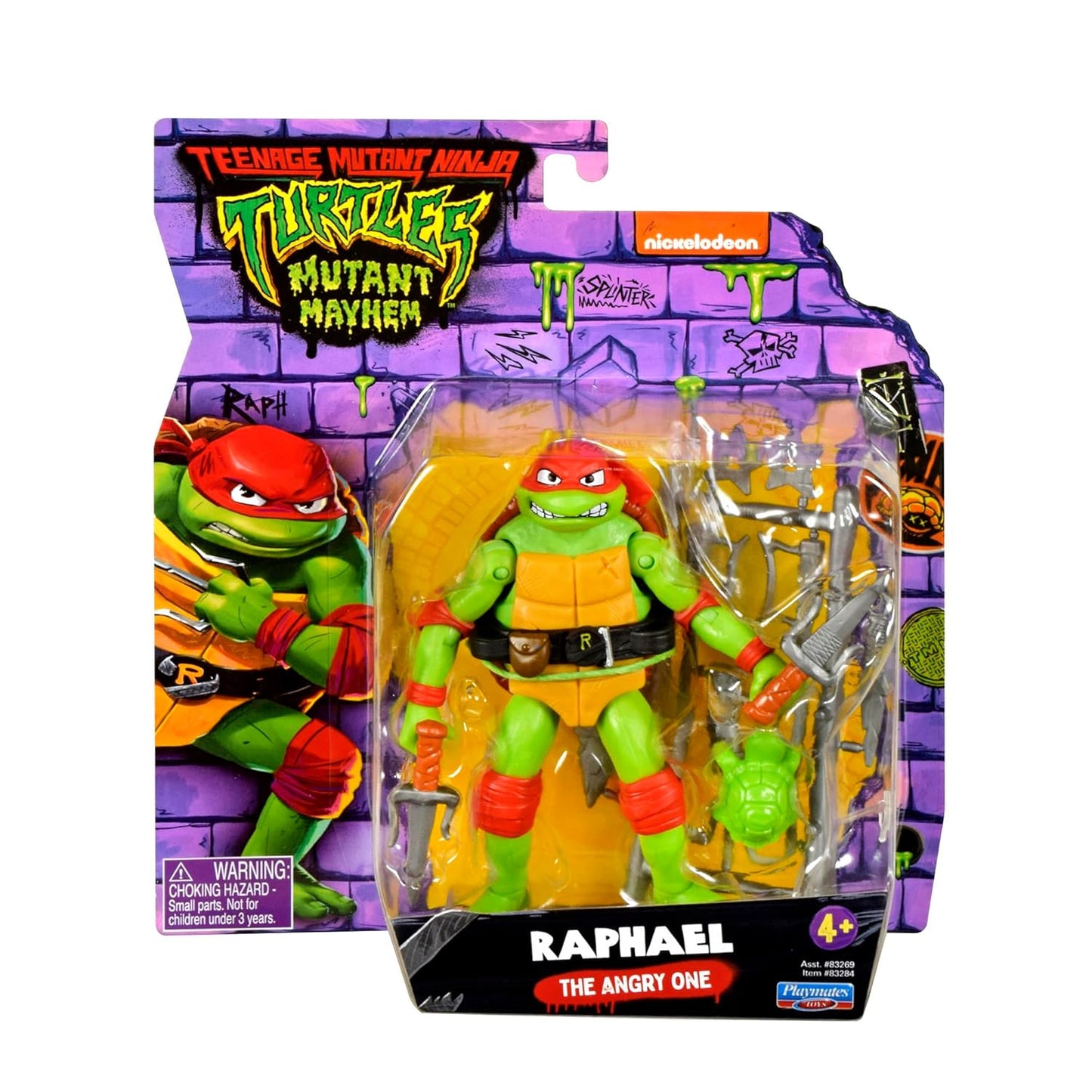 Teenage Mutant Ninja Turtles Mutant Mayhem Raphael Action Figure | 4.6 Inch TMNT Collectible with Accessories