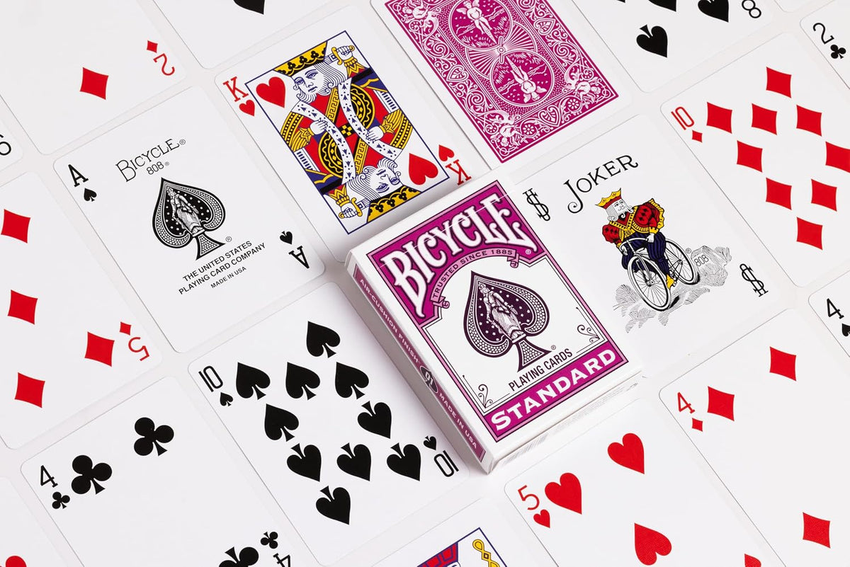 Bicycle Color Series #1 Berry Playing Cards – Pink Rider Back Deck with Air-Cushion Finish