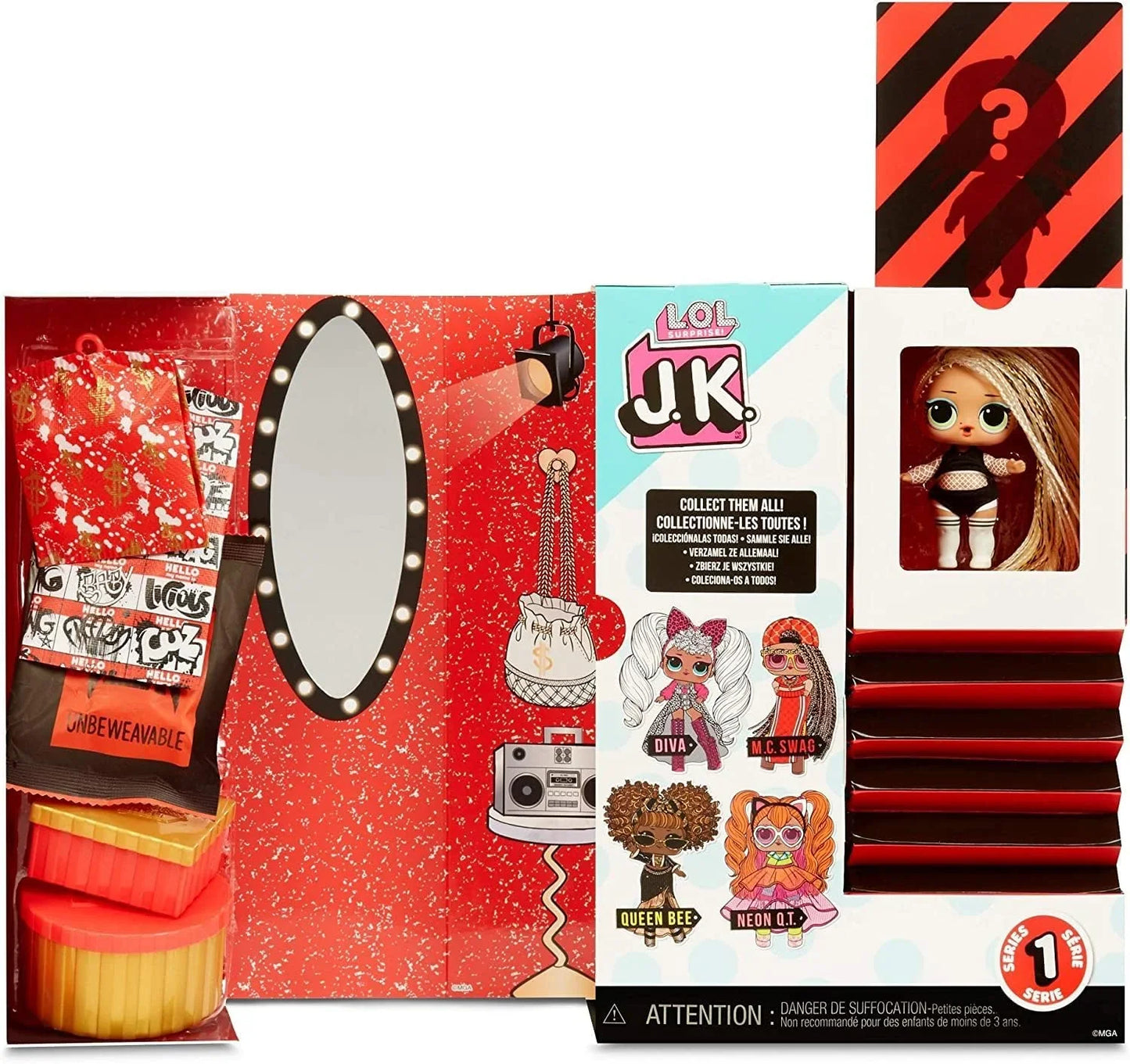 L.O.L Surprise JK Mini Fashion Doll with 15 Surprises Including Dress Up Doll Outfits, Exclusive Accessories - Gifts for Girls and Mix Match Toys for Kids 4-15 Years (MC Swag) - Jaiman Toys